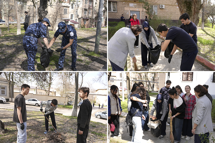 Подробнее о статье Единство традиций и чистоты: студенты участвовали в экологической акции «Чистый университет – чистая махалля»
